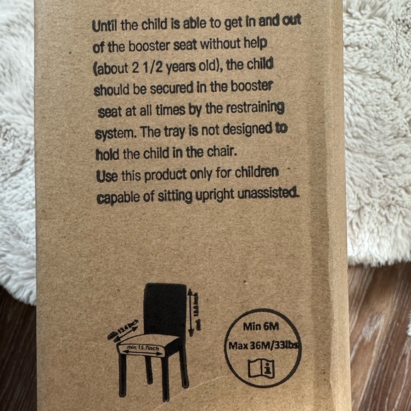 Gray Baby Booster Seat with Tray - Picture 13 of 13